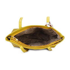 Generic Women's Polyurethane Textured Shoulder Bag (Yellow)
