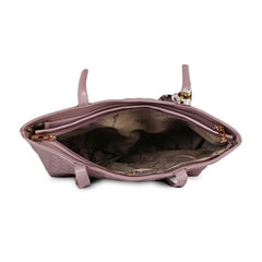 Generic Women's Polyurethane Textured Shoulder Bag (Blush Pink)