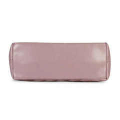 Generic Women's Polyurethane Textured Shoulder Bag (Blush Pink)