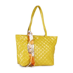 Generic Women's Polyurethane Textured Shoulder Bag (Yellow)