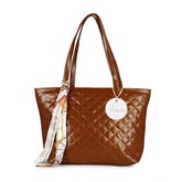 Generic Women's Polyurethane Textured Shoulder Bag (Dark Brown)