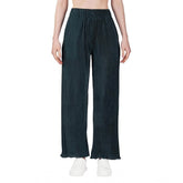 Generic Women's Casual Cotton Blend Striped Bottomwear (Blue)