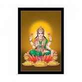Generic Maa Laxmi Painting with Synthetic Photo Frame (Multicolor)