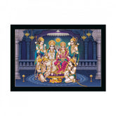 Generic Ayodhya Ram Mandir Painting with Synthetic Photo Frame (Multicolor)