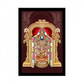 Generic Tirupati Balaji Painting with Synthetic Photo Frame (Multicolor)