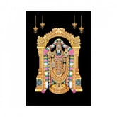 Generic Tirupati Balaji Painting with Synthetic Photo Frame (Multicolor)