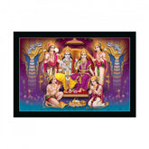 Generic Ayodhya Ram Mandir Painting with Synthetic Photo Frame (Multicolor)
