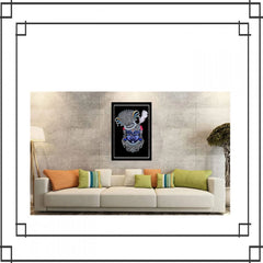 Generic Shrinathji Painting with Synthetic Photo Frame (Multicolor)