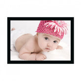 Generic Baby Photo Painting with Synthetic Photo Frame (Multicolor)