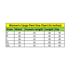 Generic Women's Casual Cotton Solid Cargo Pants (Black)