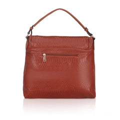 Generic Women's Faux Leather Textured Sling Bag (Brown )