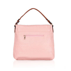 Generic Women's Faux Leather Textured Sling Bag (Pink)