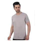 Generic Men's Casual Short Sleeves Cotton Round Neck T-shirt (Grey)