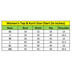 Generic Women's Georgette Embroidery 3-4th Sleeve V-Neck Kurti (Purple)