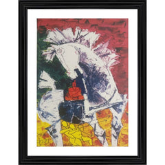 Generic Luv Kush and the Horse Painting With Wood Photo Frame (Multicolor)