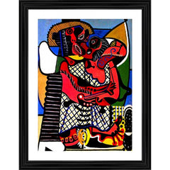 Generic Le Baiser The Kiss 1925 Painting With Wood Photo Frame (Multicolor)
