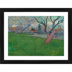 Generic Orchards in Blossom 1889 Painting With Wood Photo Frame (Multicolor)
