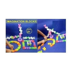 44_Pcs Set Imagination Puzzle Block Set | Plastic | Educational Toys | 3+ Years