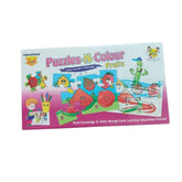 2 In 1 Puzzle & ColorsFtruit | Cardboard | Educational Toys| 3+ Years