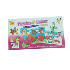 2 In 1 Puzzle & ColorsFtruit | Cardboard | Educational Toys| 3+ Years