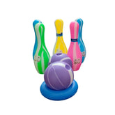 Junior Bowling Set With 5 Bottles 2 Balls And 1 Ball Stand Ring | Plastic | Toys| 1+ Years