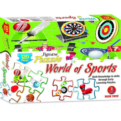 120_Pcs Jigsaw Puzzle World Of Sports| Cardboard | Educational Toys | 4+ Years