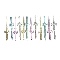 12 PCS_Set Talwar Star Style Sword Novelty Ball Pen | Plastic | Stationery | 5+ Years