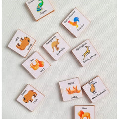 Generic Countries- National Animal Wooden Puzzle Game Toys (MultiColor)