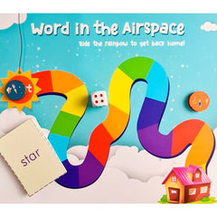 Generic Words in the Air Space Wooden Board Game Toys (MultiColor)