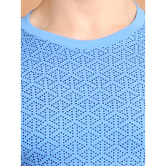 Generic Men's Casual Cotton Printed Round Neck Half Sleeve T-Shirt (LightBlue)