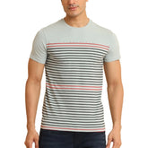 Generic Men's Casual Cotton Printed Round Neck Half Sleeve T-Shirt (Grey)