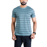 Generic Men's Casual Cotton Printed Round Neck Half Sleeve T-Shirt (Gery)