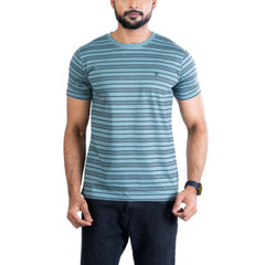 Generic Men's Casual Cotton Printed Round Neck Half Sleeve T-Shirt (Gery)