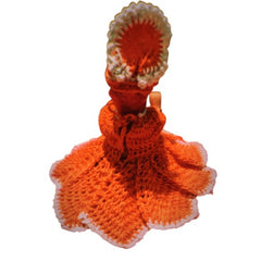 Generic Laddu Gopal Tharad Dress Size: 0 To 6 (Orange)
