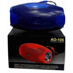 Generic Plastic Rubber Wireless AO105 Bluetooth Speaker (Blue)