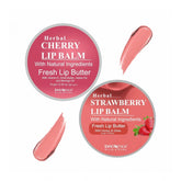 Generic Unisex Herbal Dark And Chapped Lips Cherry & Strawberry Lip Balm Pack Of 2 (10gm)