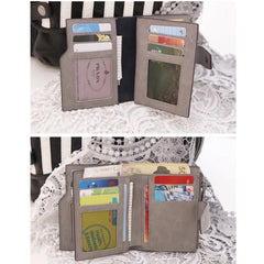 Generic Women's Vegan Leather Small Zipper Wallet (Grey)