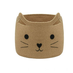 Generic Cotton Large Storage Cat Basket 15x11 Inch Pack of 1 (Beige)