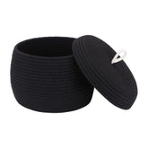 Generic Cotton Bear Shaped Storage Matka Basket With Lid Pack of 1 (Black)