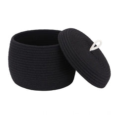 Generic Cotton Bear Shaped Storage Matka Basket With Lid Pack of 1 (Black)