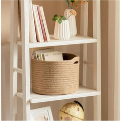 Generic Cotton Storage Rope Woven Baskets 9x7 Inch Pack of 1 (Beige)