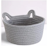 Generic Cotton Plain Cat Basket 9x5 Inch Pack of 1 (Grey)