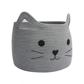 Generic Cotton Large Storage Cat Basket 15x11 Inch Pack of 1 (Grey)