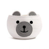 Generic Cotton Bear Shaped Storage Baskets Pack of 1 (White)