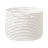 Generic Cotton Storage Rope Woven Baskets 9x7 Inch Pack of 1 (White)