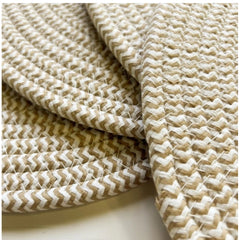 Generic Cotton Dining Table Round Placemat Mats Set of 4 (Beige White)