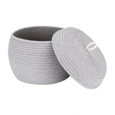 Generic Cotton Bear Shaped Storage Matka Basket With Lid Pack of 1 (Grey)