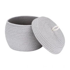 Generic Cotton Bear Shaped Storage Matka Basket With Lid Pack of 1 (Grey)