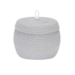 Generic Cotton Bear Shaped Storage Matka Basket With Lid Pack of 1 (Grey)