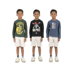 Generic Pack of 3 Boy's Cotton Printed Full Sleeve T-Shirt's (Multicolor)